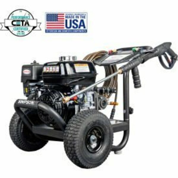 Fna Group Simpson® Industrial Gas Pressure Washer W/ Honda GX200 Engine & AAA Pump, 3000 PSI, 2.7 GPM 61022